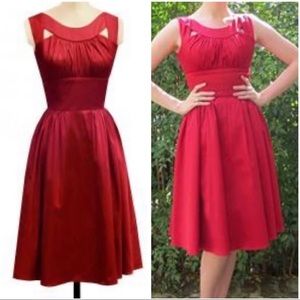 NWT Trashy Diva Orlando Dress in Red Satin